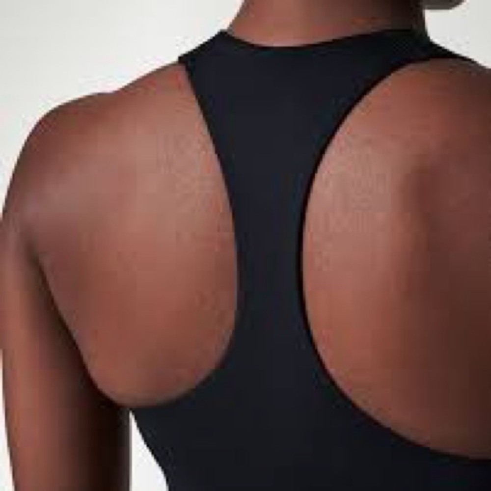 SPANX LONGLINE SPORTS BRA VERY BLACK LIKE NEW - Picture 3 of 6